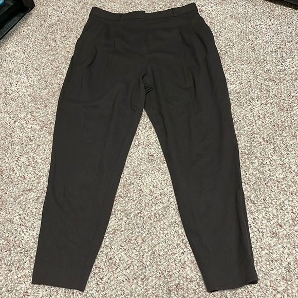 Massimo dutti high waist pleated cropped zip ankle pants - Picture 1 of 10